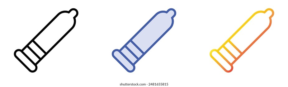 latex icon. Linear, Blue Fill and Gradient Style Design Isolated On White Background