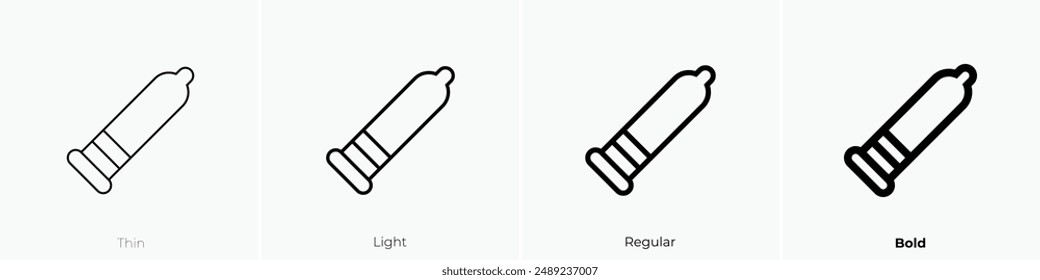 latex icon. Thin, Light Regular And Bold style design isolated on white background