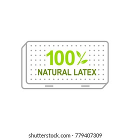  Latex Mattress Icon  - Vector Illustration.