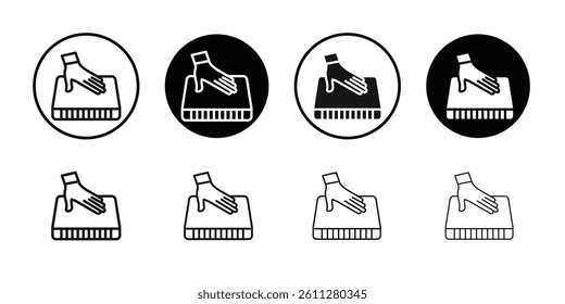 Latex mattress material icon Thin line art collection