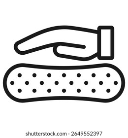 Material del colchón de látex icono de Ilustración vectorial signo aislado