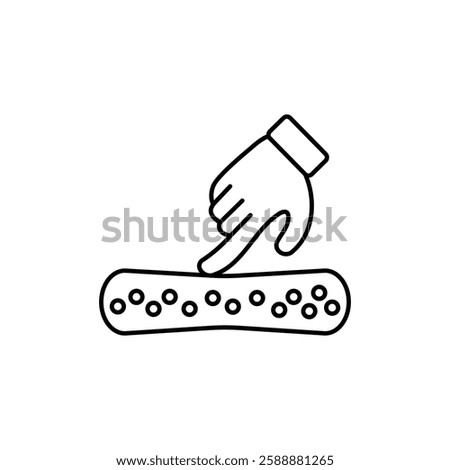 Latex mattress material icon Vector logo set flat