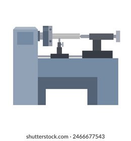 Lathe. Industrial Plant, vector illustration