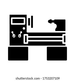 lathe machine icon design ,flat style trendy collection