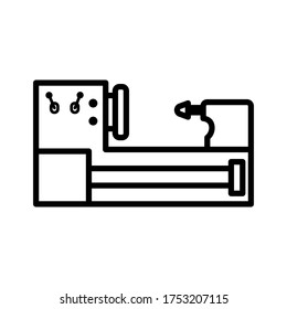 lathe machine icon design ,flat style trendy collection