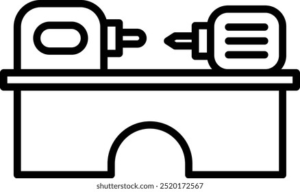 Design de ícone de máquina de torno para uso comercial pessoal