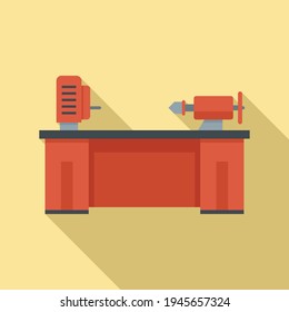 Lathe machine icon. Flat illustration of Lathe machine vector icon for web design