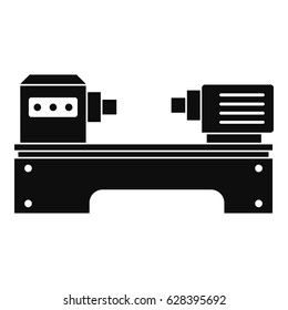 Lathe machine icon in simple style isolated on white background vector illustration