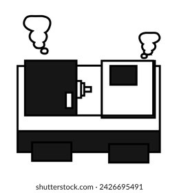 Lathe machining emitting smoke due to malfunction