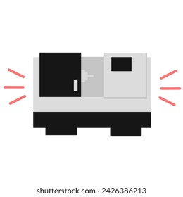 Lathe machining that issues alerts