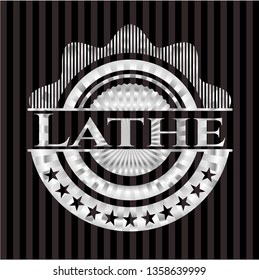 Lathe silvery badge or emblem