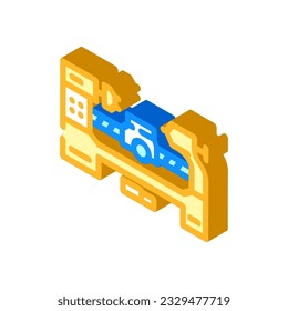 lathe tool work isometric icon vector. lathe tool work sign. isolated symbol illustration