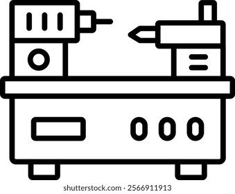 Lathe vector icon. Can be used for printing, mobile and web applications.