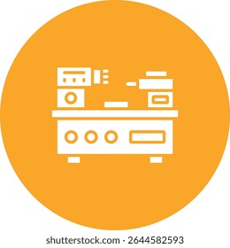 Ícone de vetor de torno. Pode ser usado para impressão, aplicativos móveis e da Web.