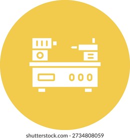 Lathe vector icon. Can be used for printing, mobile and web applications.