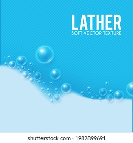 Lather. Jabón de espuma de baño con burbujas. Elemento transparente.