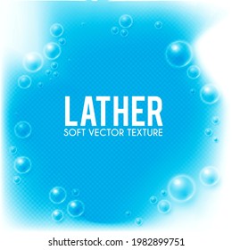 Lather. Jabón de espuma de baño con burbujas. Elemento transparente.