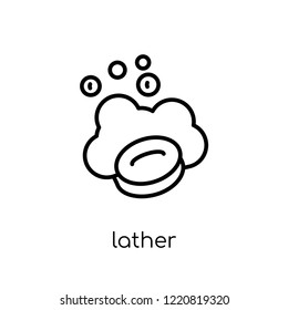 Lather Icon. Trendy Modern Flat Linear Vector Lather Icon On White Background From Thin Line Hygiene Collection, Outline Vector Illustration