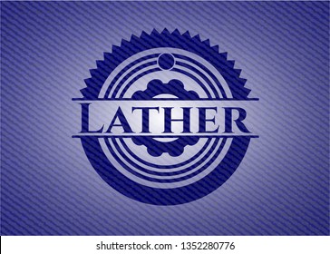 Lather with jean texture