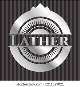 Lather silvery badge