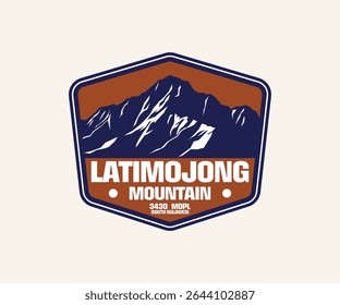 Latimojong Mountain South Sulawesi Badge Vetor