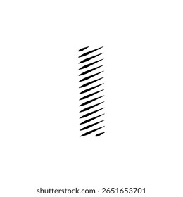 Letras do alfabeto latino abstrato linhas horizontais vetor logotipo