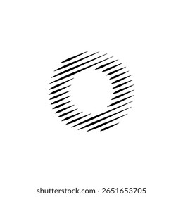 Letras do alfabeto latino abstrato linhas horizontais vetor logotipo