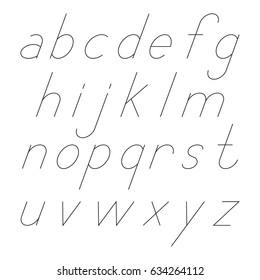 Latin Alphabet Letters Italic Font Set Stock Vector (Royalty Free ...