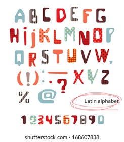 Latin Alphabet. Seamless saved