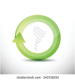 latin america in a constant movement concept. illustration design over a white background