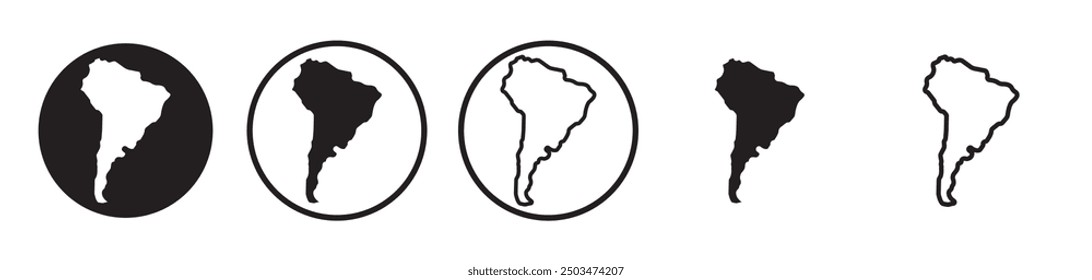 Latin america line icon vector set.