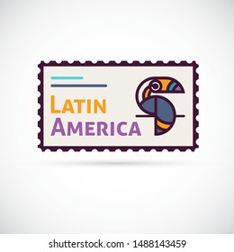Latin America Logo. Toucan vector logo.