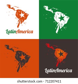 Latin America - Vector Illustration -  Icon and logo.