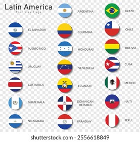 Latin American countries Rectangle flag icon