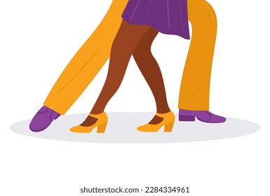 Latin American dance. International Dance Day. Man and woman dancing. 