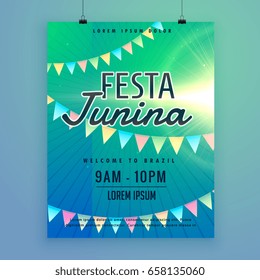 latin american festa junina festival poster flyer design template