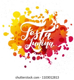 Latin American holiday, the June party of Brazil. Lettering design.