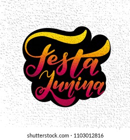 Latin American holiday, the June party of Brazil. Lettering design.