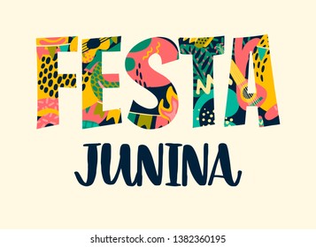 Latin American holiday, the June party of Brazil. Festa Junina. Vector illustration