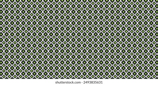 Latin American Traditional Ornament Pattern Background - Seamless Loopable Patter for Fabric, Embroidery, 