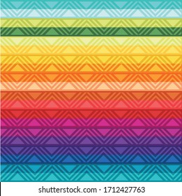 Latin American traditional seamless colorful geometric pattern - Ethnic ornament vector texture