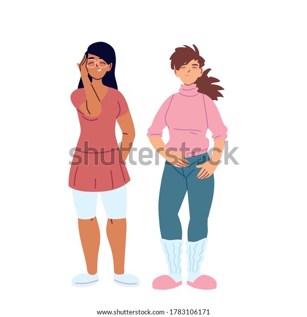 Latin American Women Cartoons Design Cultural Stock Vector Royalty Free Shutterstock