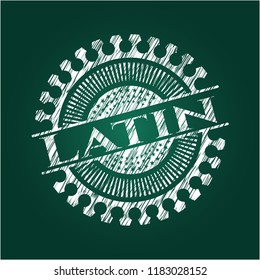 Latin chalkboard emblem