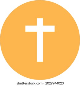 Imagen vectorial de icono de la Cruz Latina. También se puede usar para el Carnaval. Adecuado para aplicaciones móviles, aplicaciones web y medios impresos.