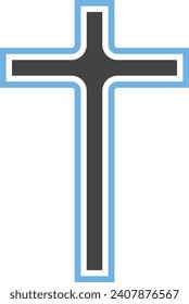 Imagen vectorial de icono de la Cruz Latina. Adecuado para aplicaciones web móviles y medios de impresión.