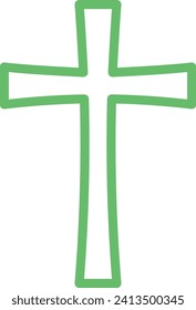 Imagen vectorial de icono de la Cruz Latina. Adecuado para aplicaciones web móviles y medios de impresión.