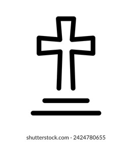 Ilustración de diseño de símbolo de vector de icono de cruz latina