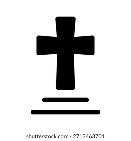 Lateinisches Kreuzsymbol, Vektorsymbol, Entwurfsgrafik