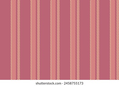 Latin fabric seamless textile, editable vertical texture stripe. Hobby pattern lines background vector in red and amber color.