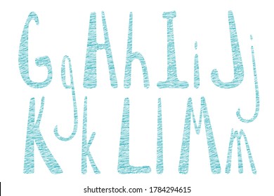 
Latin hand drawn alphabet in tailor style. Needlework letters look like bobbins, spools or reels. Best for tailor logo, hobbies design, banner. G, H, I, J, K, L, M uppercase and lowercase letters.